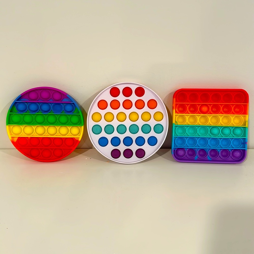 Pop It Bubble Pop Fidget Toy - Rainbow Set 🌈